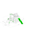 Mountpeak - Vinson Massif Swing Set And Playhouse With Wooden Roof